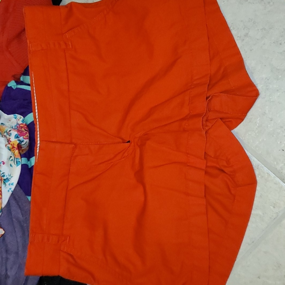 Orange J. Crew shorts